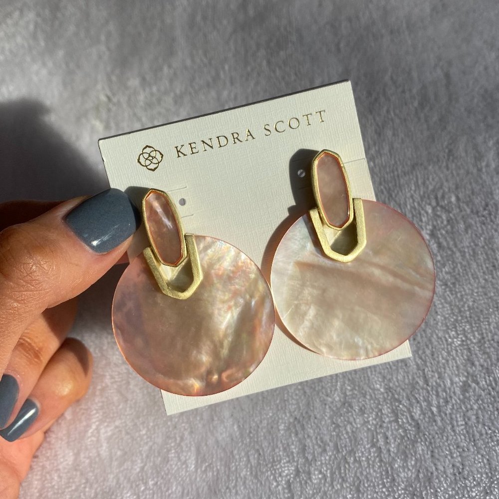 Kendra Scott Didi Gold Statement Earrings in Pink